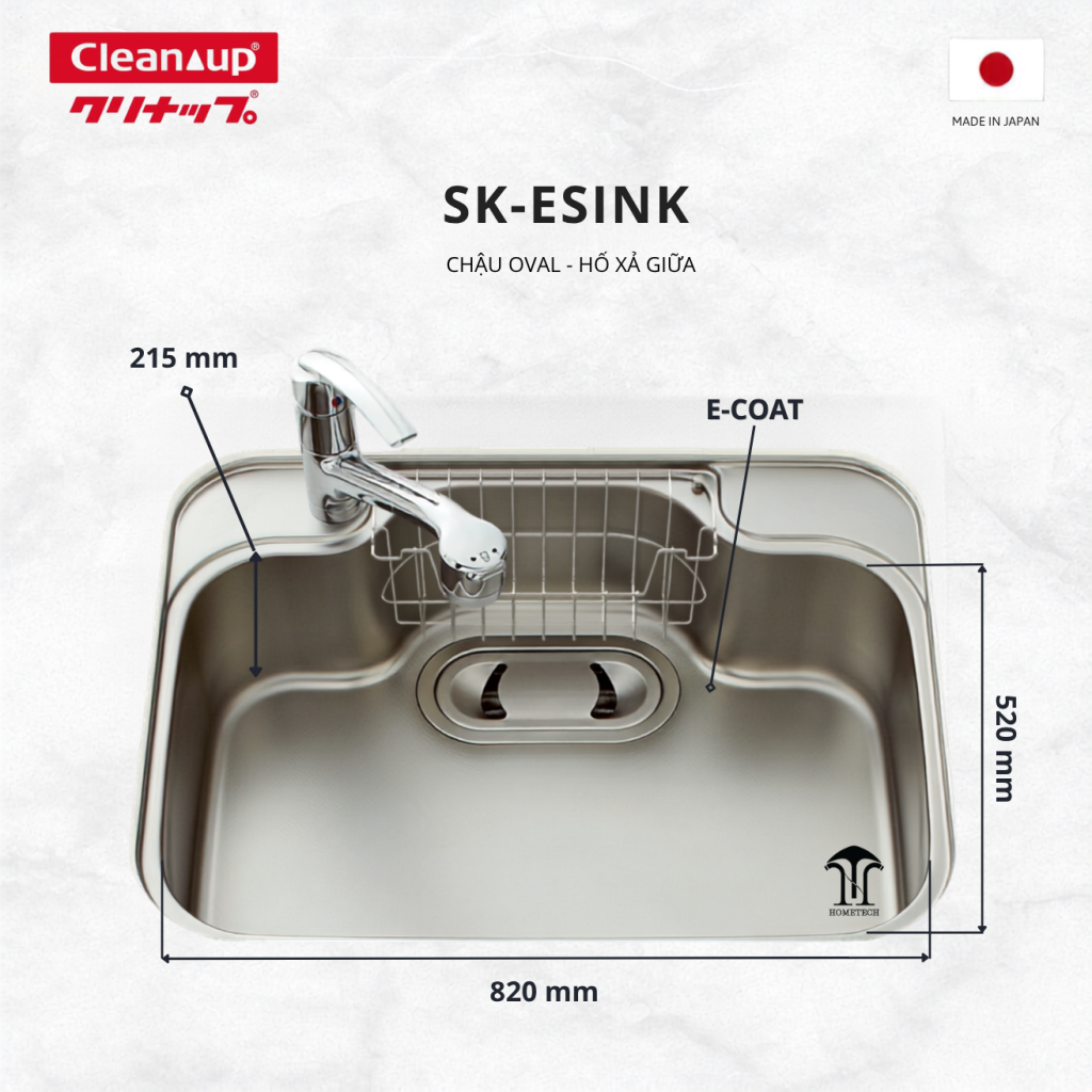 Chậu 1 Hố Phủ Gốm E-coat SK