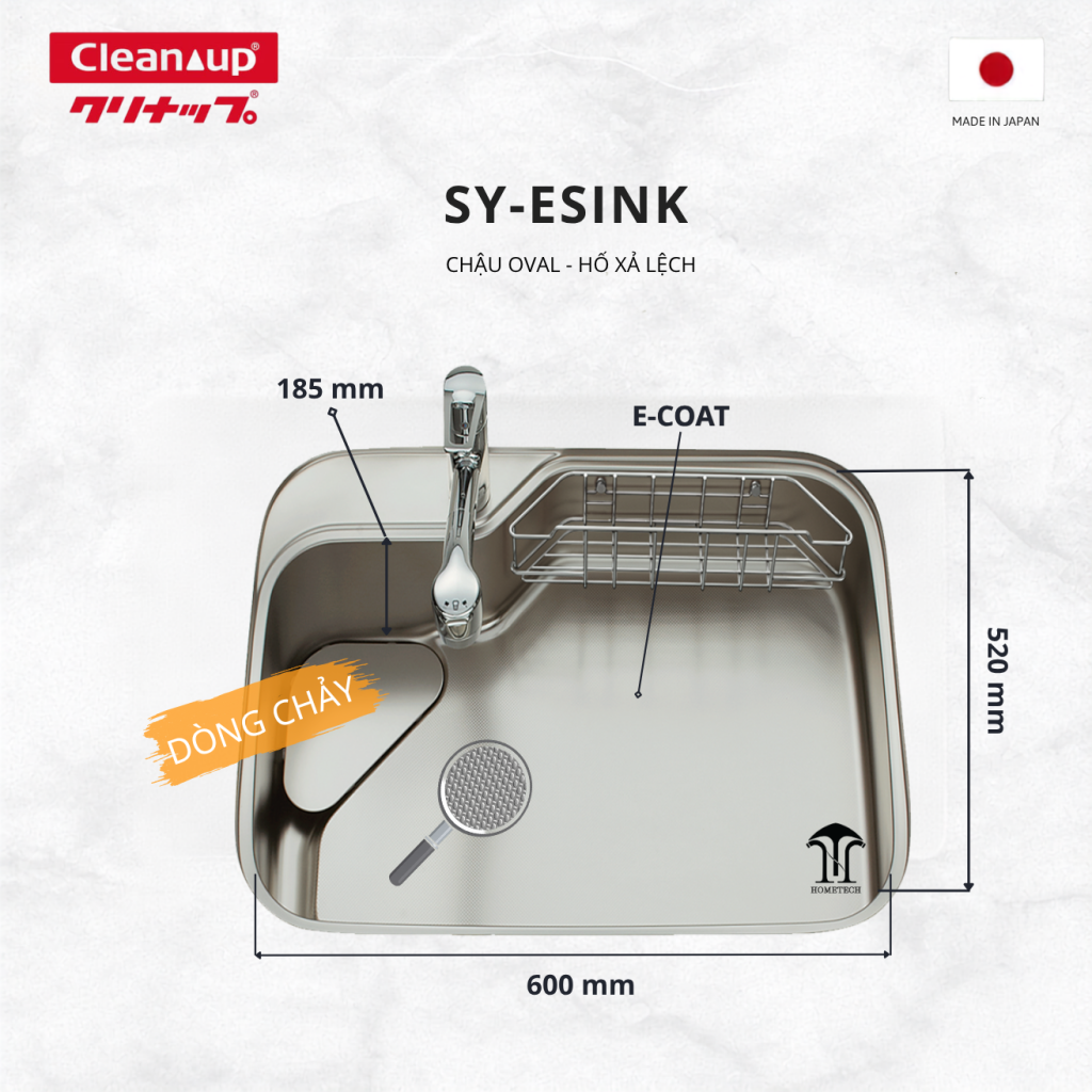 Chậu 1 Hố Phủ Gốm E-coat SY