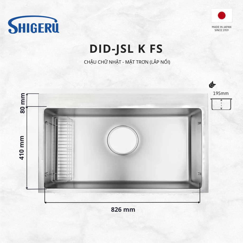 Chậu 1 JS15 DID-JSL K FS