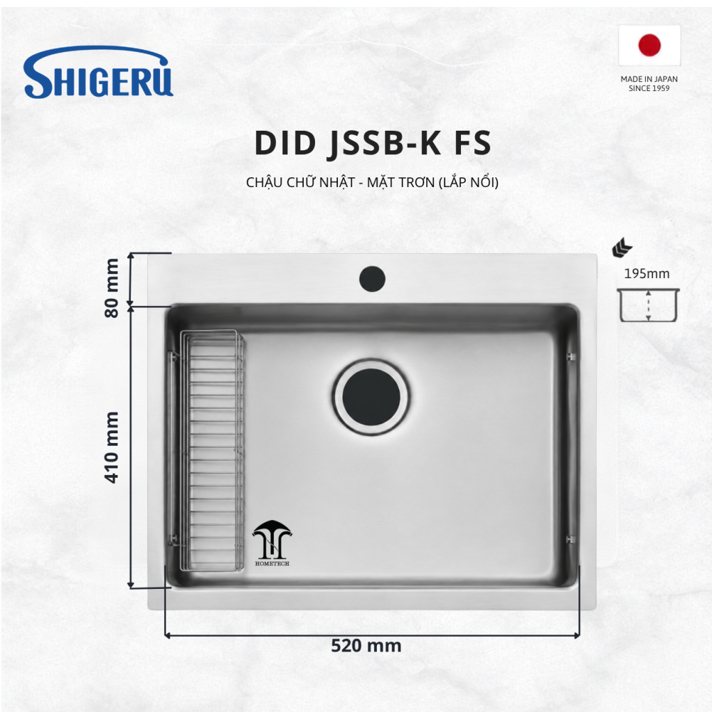 Chậu 1 Hố JS15 DID-JSSB K FS