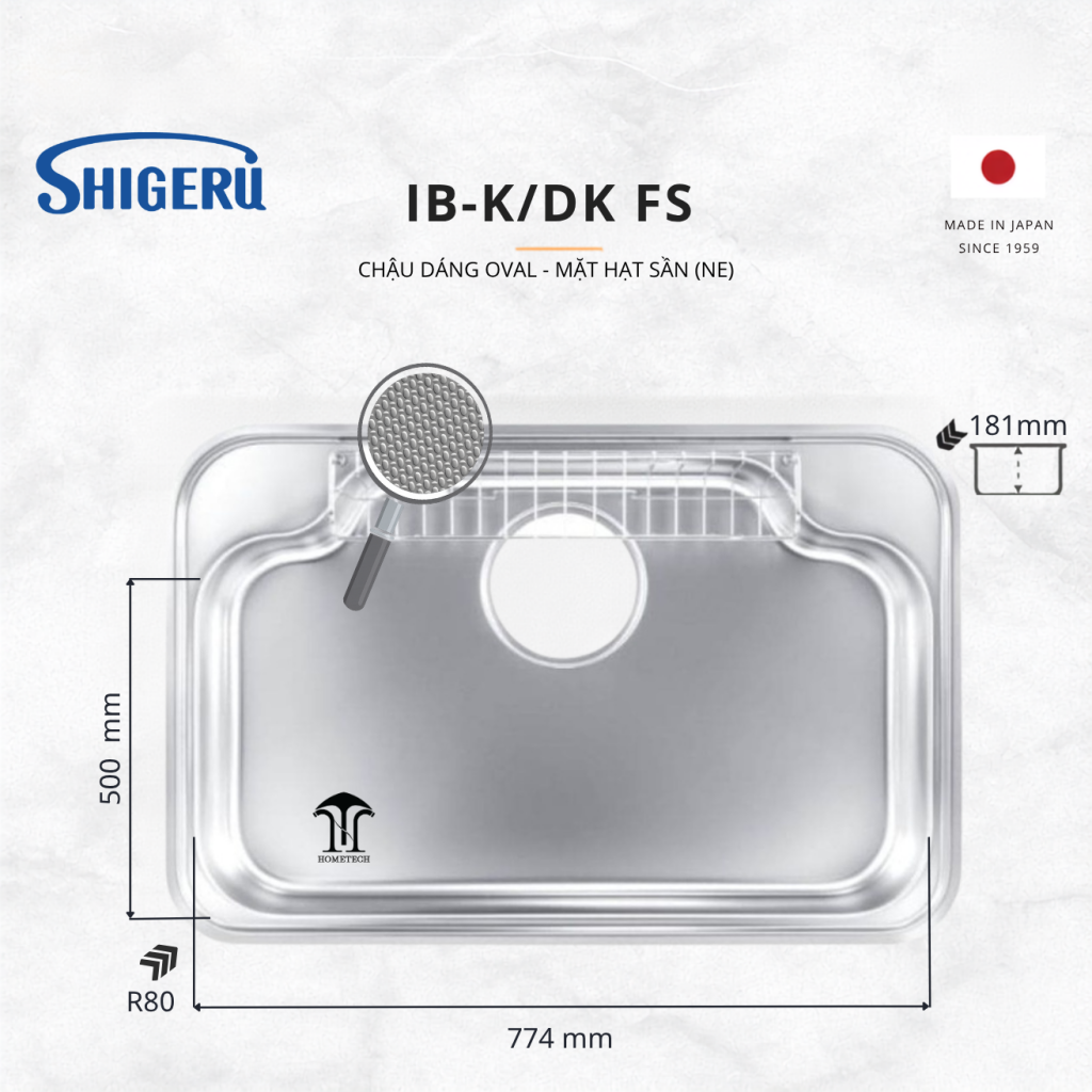 Chậu 1 Hố IB-K/DK FS