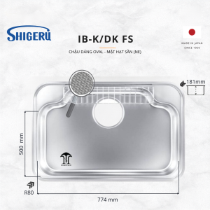 Chậu 1 Hố IB-K/DK FS