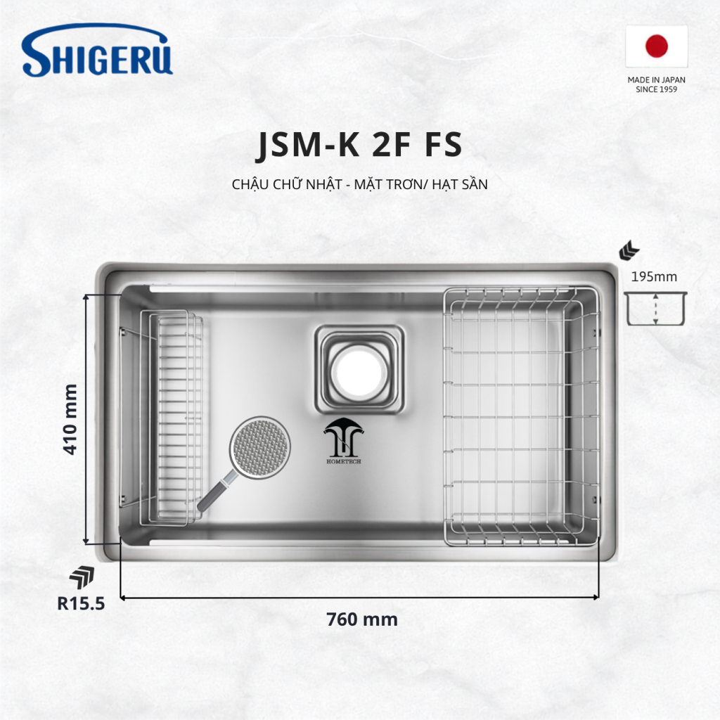 Chậu 1 Hố JS15 JSM-K 2F FS