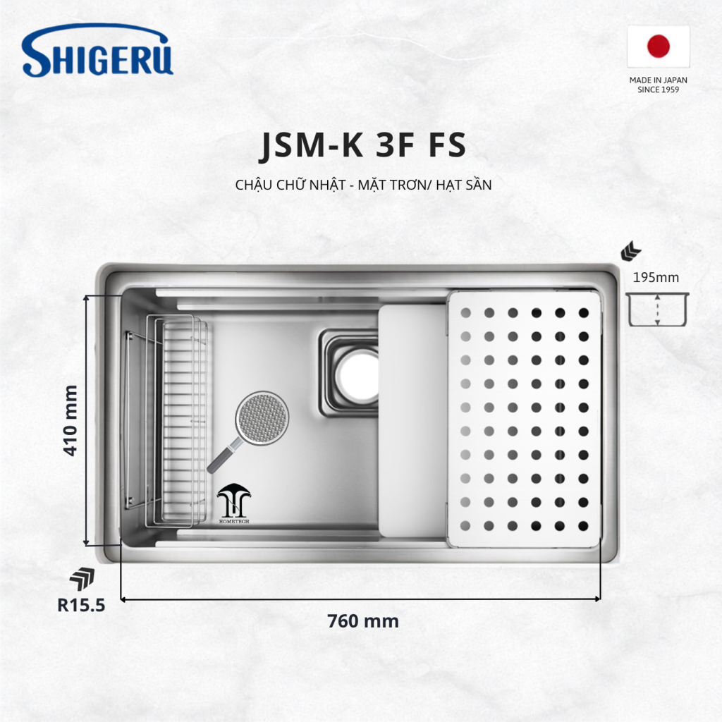 Chậu 1 Hố JS15 JSM-K 3F FS