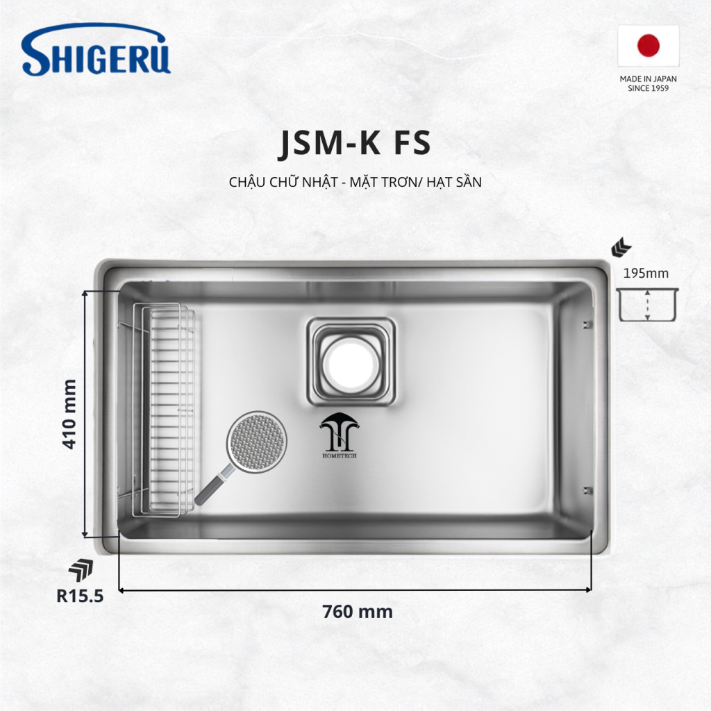 Chậu 1 Hố JS15 JSM-K FS