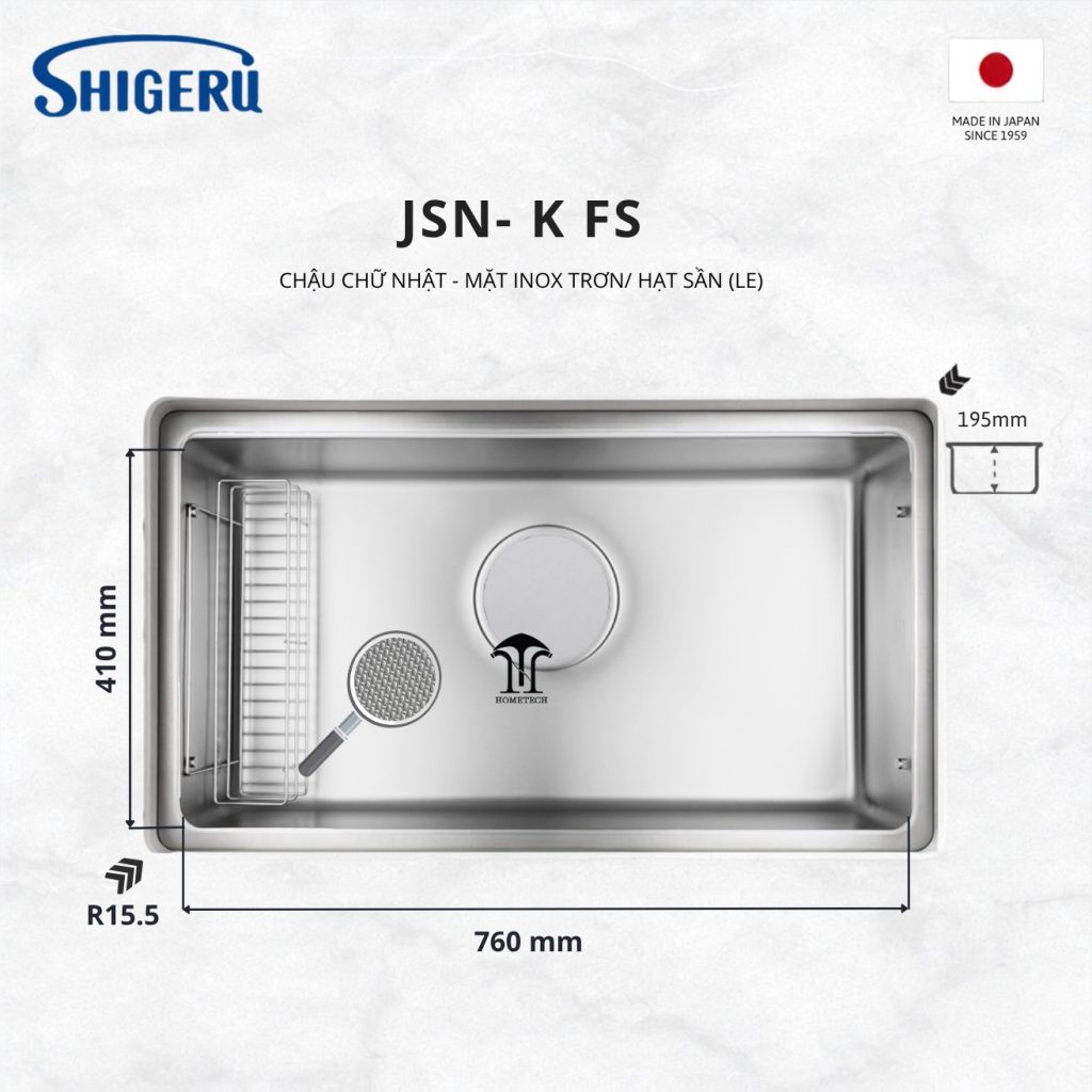 Chậu 1 Hố JS15 JSN-K FS