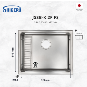 Chậu 1 Hố Dòng JS15 JSSB K 2F